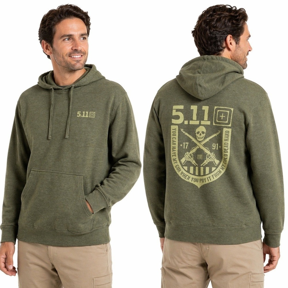 5.11 Tactical Hoodie Mens Large  LCold‎ Dead Hand Green Graphic Sweatshirt
